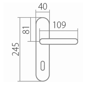 Okov za vrata TWIN ELEGANT BA 1220 (SM)