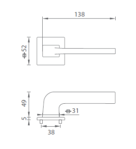 Okov za vrata MP Supra - HR 3097 5S (OCS)