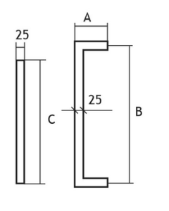 Kvaka EUROLATON za staklena i drvena vrata - 78250350 (inox)