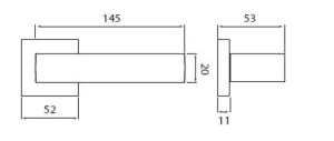 Okov za vrata TWIN CUBE C 1687 HR (CM)