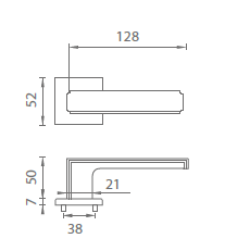 Okov za vrata MP Raflesia - HR 7S (BS - mat crna)