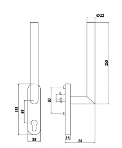 Okov za prozore TWIN HS PORTAL VISION 1802 (CM)