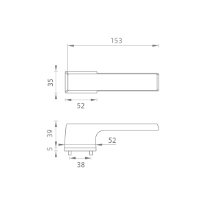 Okov za vrata MP TI - MELODY - RT5 3099 (BS - Mat crna)