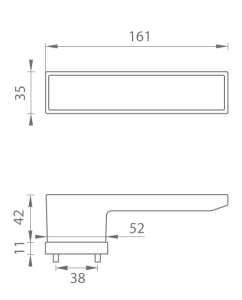 Okov za vrata MP TI - BIG Vario - RT 3084RT (BS - mat crna)