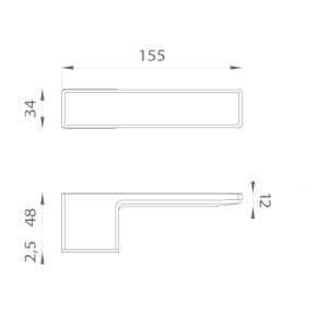 Okov za vrata MP ASG - HEDERA - RT (BS - mat crna + mat inox ispuna)