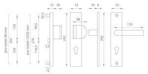 Sigurnosne armature MP AXA - ATLAS2 (F1 - prirodno eloksiran)