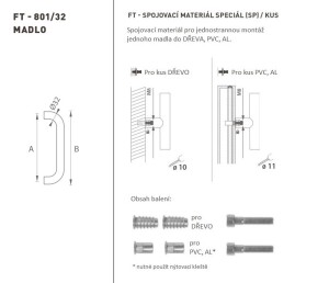 RUČICA MP šifra K01 Ø 32 mm SP (WS - Bijela mat) - kom.