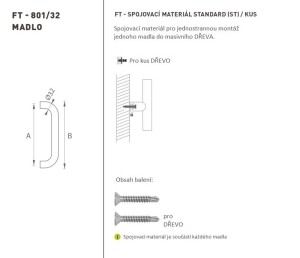 RUČKA MP šifra K01 Ø 32 mm ST (BN - Brušeni nehrđajući čelik)