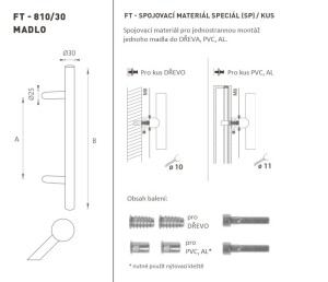 RUČKA MP šifra K10 Ø 30 mm SP - kom (BN - Četkani nehrđajući čelik)