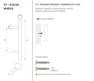 RUČKA MP šifra K10 Ø 30 mm ST - kom (BN - Četkani nehrđajući čelik)