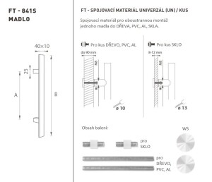 KVAKA MP šifra K41S 40x10 mm UN - kom (WS - Bijela mat)