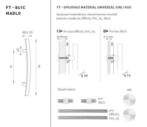 KVAKA MP šifra K41C 40x10 mm UN - kom (WS - Bijela mat)