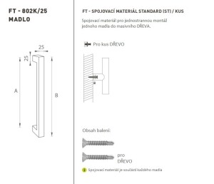 KVAKA MP šifra K02K 25x25 mm ST - kom (WS - Bijela mat)