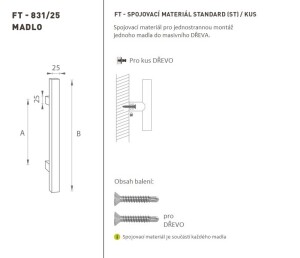 KVAKA MP šifra K31 25x25 mm ST - kom (BS - Mat crna)