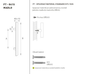 KVAKA ZA VRATA MP šifra K41S 40x10 mm ST - kom (BN - Četkani nehrđajući čelik)