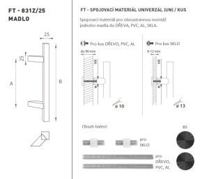 RUČICA MP šifra K31Z 25x25 mm UN - kom (BS - Mat crna)