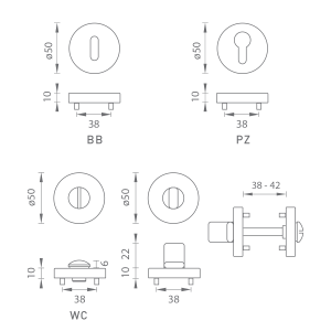 DOOR ROSE MP - R (BS - mat crna)