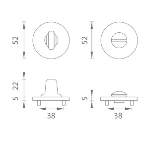 Rozeta za vrata MP - AS - R 5S (T - Titan)