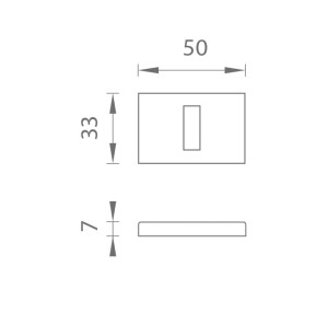 Rozeta za vrata MP - RT 7S (BS - mat crna)