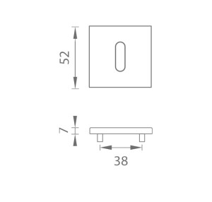 Rozeta za vrata MP - HR 7S (BS - mat crna)