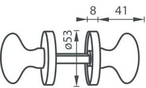 Lopta za vrata MP (srebrna)