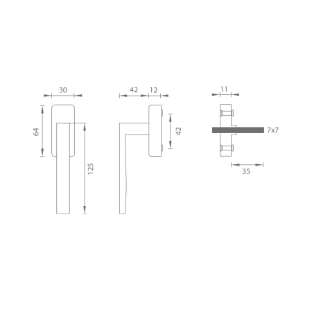 Prozorski okovi MP - DK - HOLLY - HR (NP - Nickel pearl)