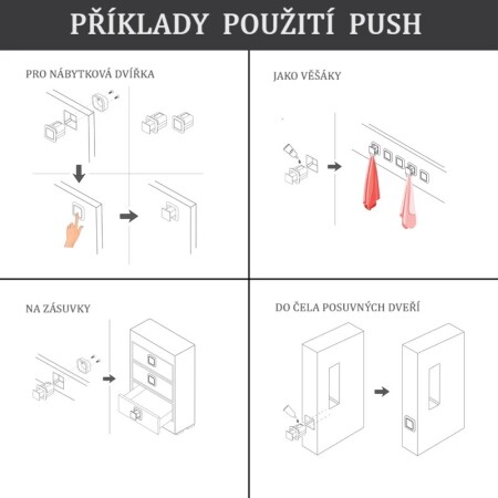 Ručka MP PUSH HR (T - titan)