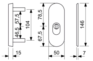 Sigurnosna rozeta RICHTER R103.ZA (F1, F4, F9, BIJELA)