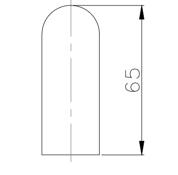 Ručka TWIN BJ 118002, ∅ 25 mm - komad (nehrđajući čelik)