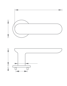 Okov za vrata MP NELA - R 4158 5S (BS - mat crna)