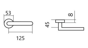 Okov za vrata TWIN LEKO ERA 170 METAL (E)