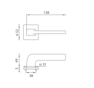 Okov za vrata MP Dara HR 4007 5 S (OLS)