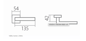 Okov za vrata TWIN VISION HR C 1802 FL (CM)