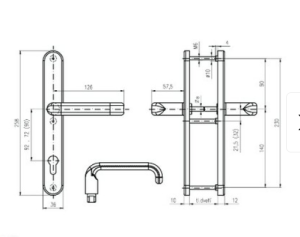 Sigurnosna armatura ROSTEX BK 807 GRANDE - PANIC (ČELIK-MAT)