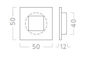 Školjka ACT CTV 50x50 (NERĐAJUĆI ČELIK)