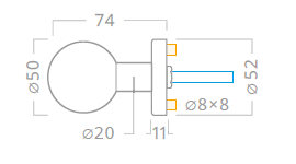 Kugla za okovanje ACT solid (INOX)