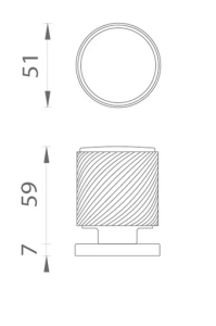 Kugla za vrata MP Calla - R 7S (BS - mat crna)