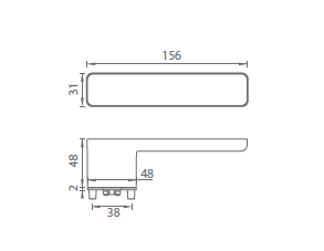 Okov za vrata MP R8 ONE S2L (WS - bijeli mat)