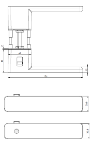 Okov za vrata MP R8 ONE S2L (WS - bijeli mat)