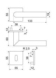 Okov za vrata RICHTER RK.CML-FORM (CE)