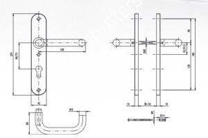 Okov za vrata ROSTEX PERUN (MAT INOX)