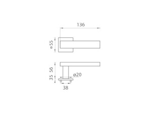 Okov za vrata MP - APOLO - HR 3SM (SB - PVD crni)