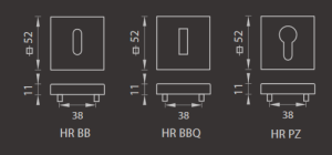 Okov za vrata MP Favorit-HR 2002Q (BN - BRUŠENI INOX)