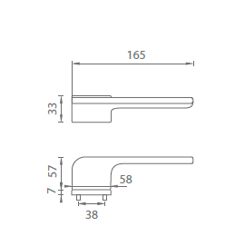 Okov za vrata MP Lupina - RT 7S (T - Titanium)