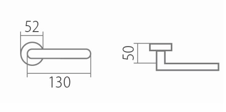 AKCIJA Okov za vrata TWIN LEKO VISION H 1892R (E) - KPZR