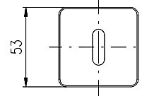 AKCIJA ROSTEX DOOR ROSE - WC (crna) - 5x5 cm