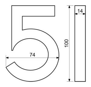 AKCIJA Kućni broj RICHTER 3D (mat crna) - 5