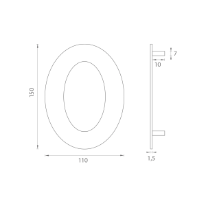 PRODAJA Kućni broj - 150 mm - 5