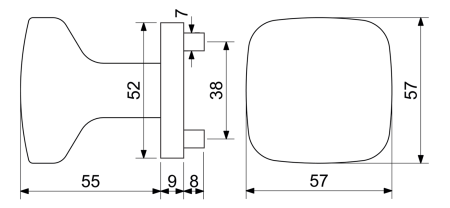 Kugla za vrata Richter RK.KNOB.C2.BARI (ANT)