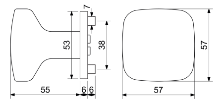 Kugla za vrata Richter RK.KNOB.C26.BARI (NIMAT)